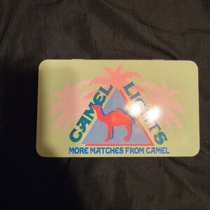 Camel Lights Tin with Matches (Unopened) - Pink Camel Logo Vintage 1992 RARE